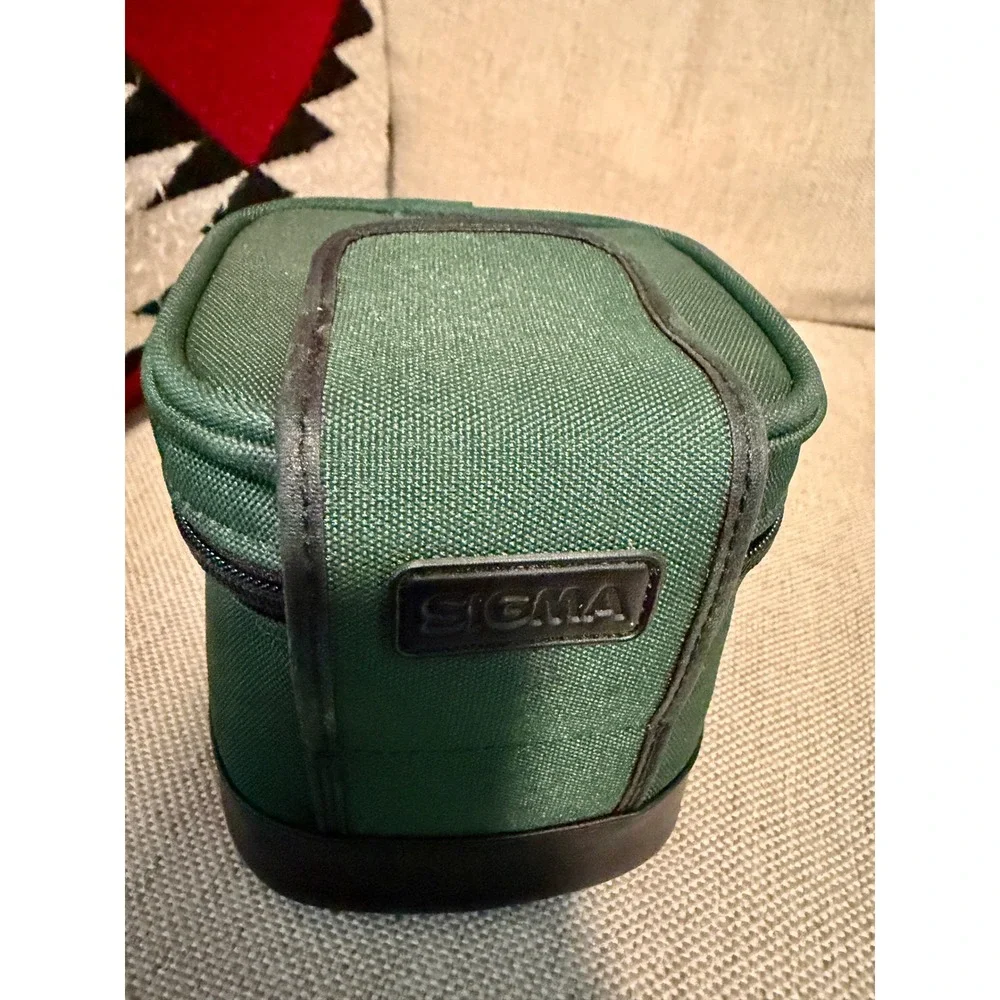 Sigma Camera Lens Case Pouch Forest Green Canvas Padded Zippered Belt Loop